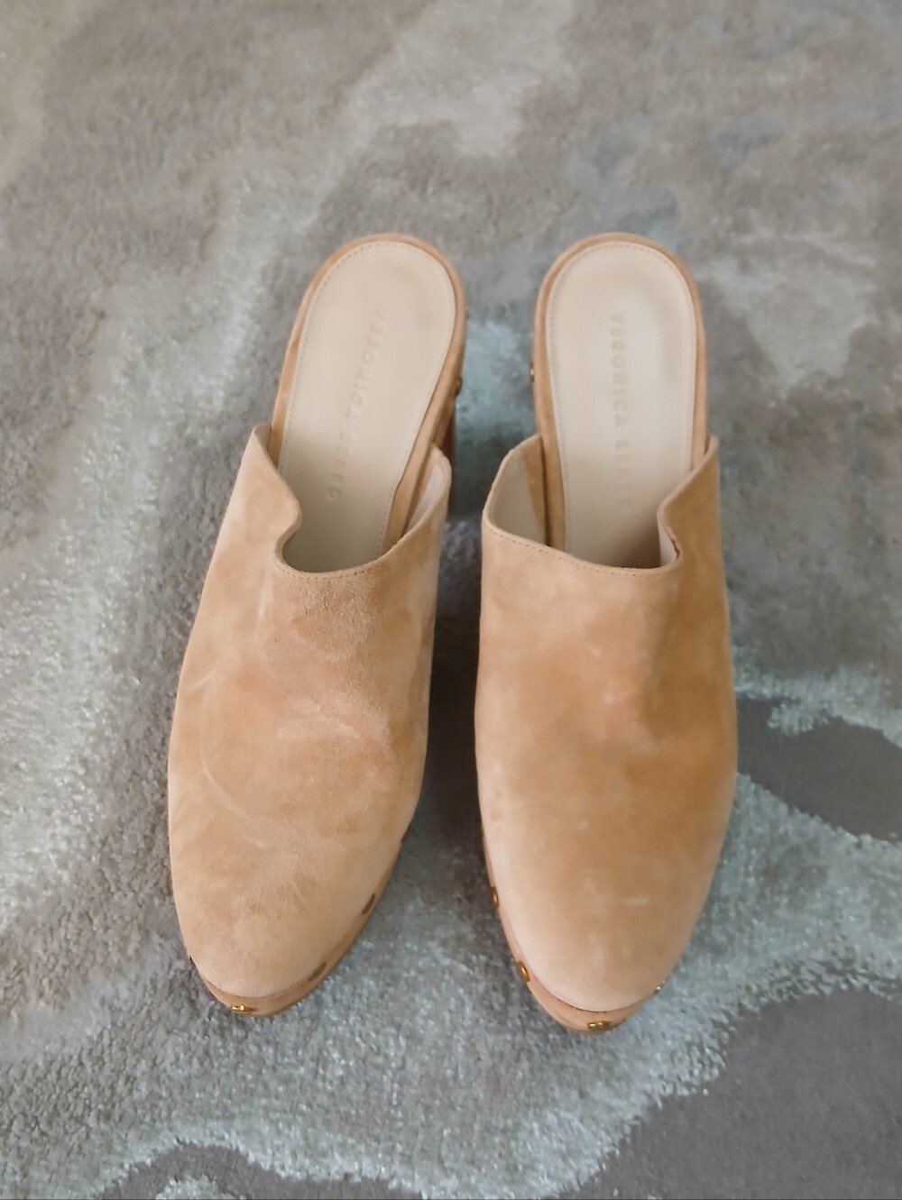 Veronica Beard Grita Suede Clogs - Picture 9 of 12
